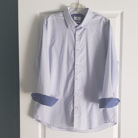 Ryan Seacrest Distinction slim fit,stretch non iron button-down. Size 17 32/ - Picture 1 of 6